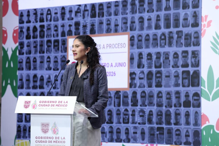 Resultados Fiscalía CDMX 2026 presentados por Bertha Alcalde Luján durante informe de seguridad en la Ciudad de México