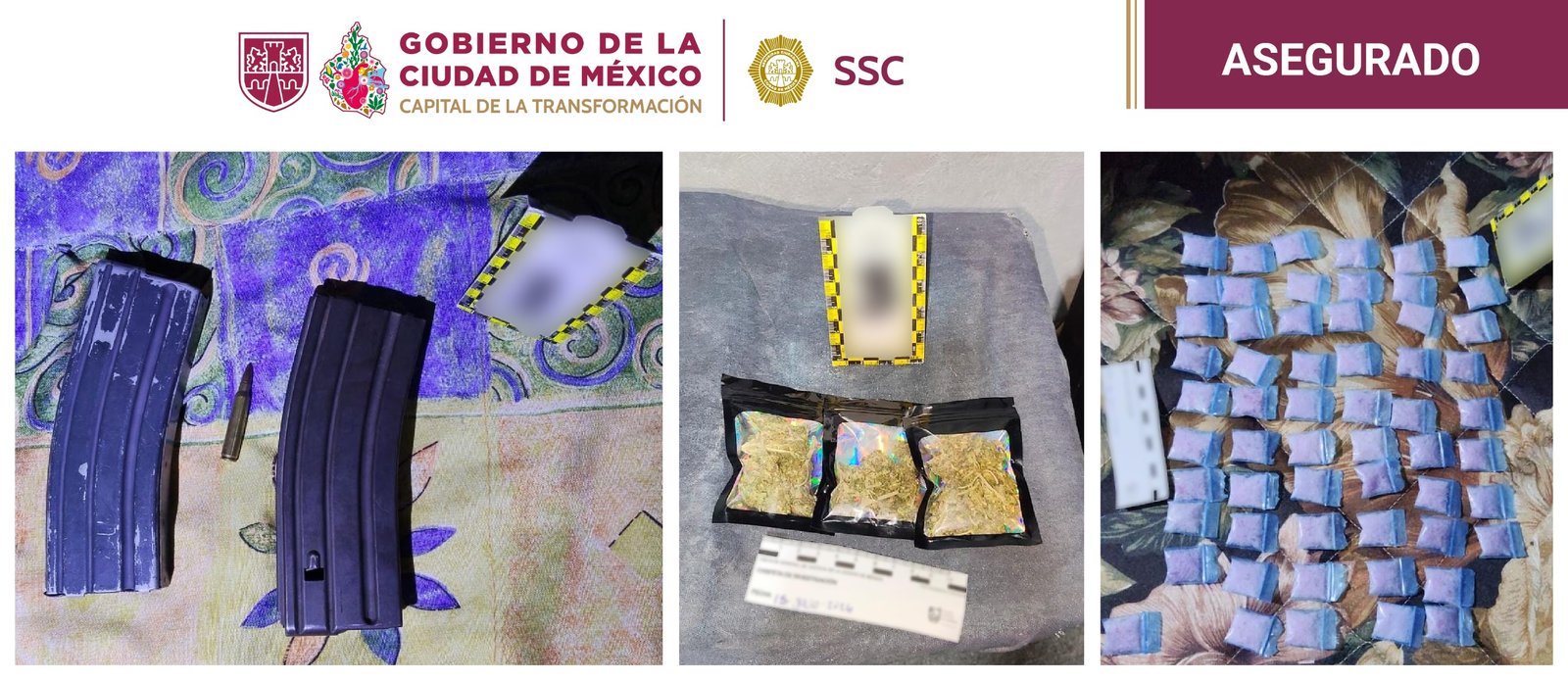Cateo en Iztapalapa realizado por SSC, FGJ, SEMAR y Guardia Nacional con aseguramiento de droga y detención de un presunto integrante de grupo delictivo