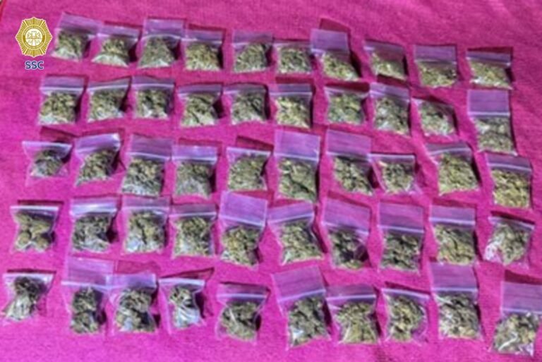 Detenido con marihuana en Iztapalapa durante operativo de la SSC donde fueron aseguradas 50 dosis de aparente cannabis