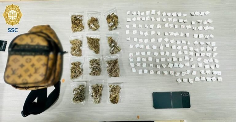 Detención por narcóticos en Venustiano Carranza durante operativo Merced Segura