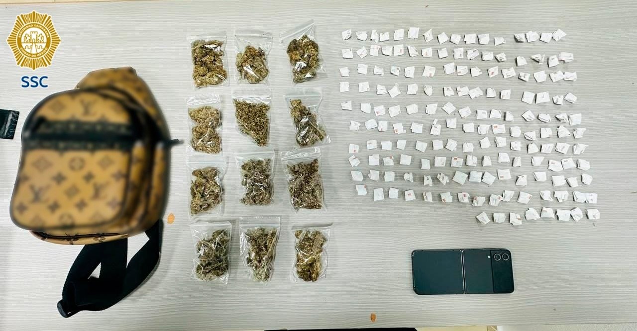 Detención por narcóticos en Venustiano Carranza durante operativo Merced Segura
