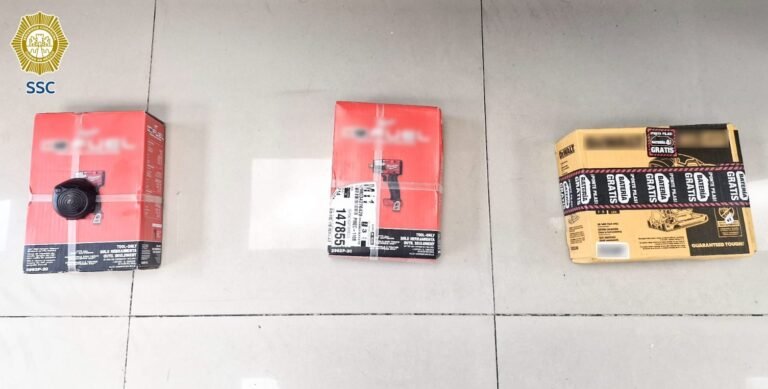 detenidos por robo a tienda de construcción
