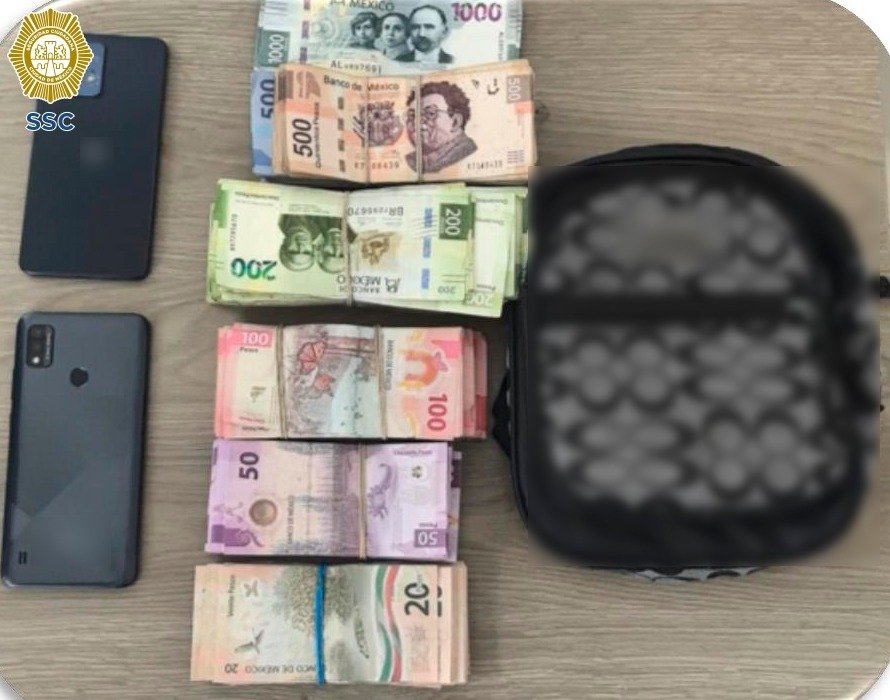 Recuperan más de 200 mil pesos en Iztacalco durante un operativo de la SSC que culminó con la detención de dos personas en Agrícola Pantitlán.