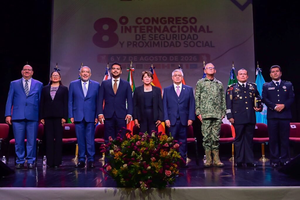 8º Congreso Internacional de Seguridad y Proximidad Social inaugurado por Delfina Gómez en Nezahualcóyotl con participación de especialistas internacionales.