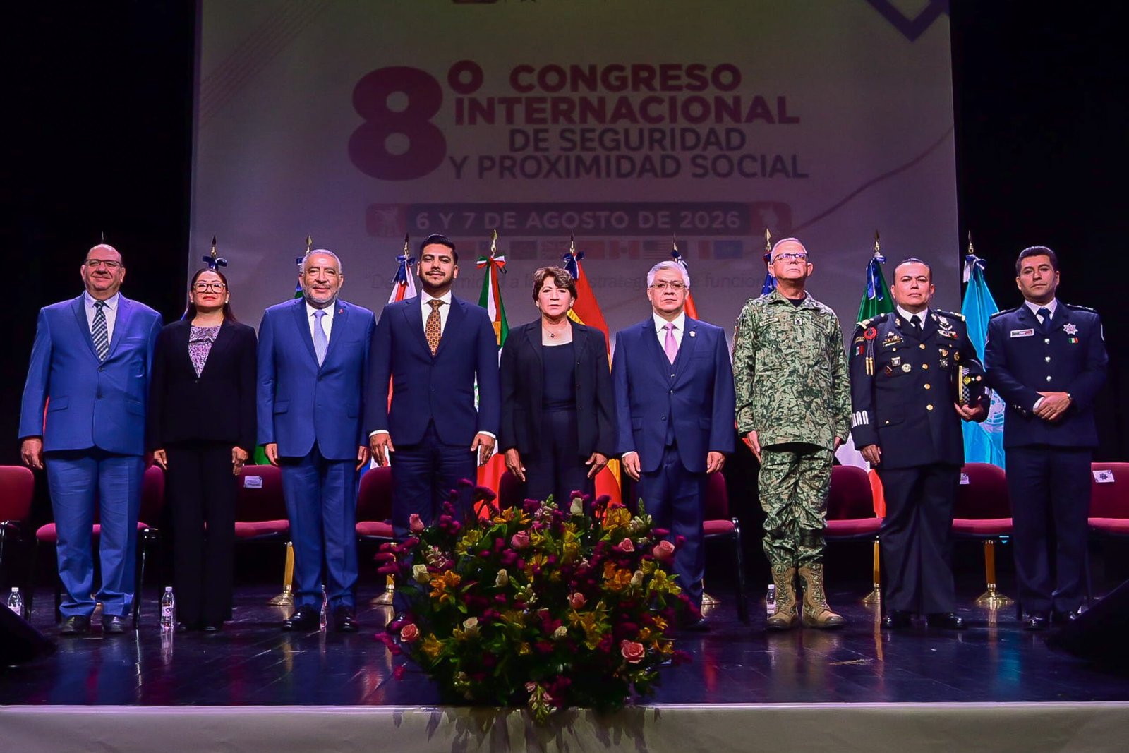 8º Congreso Internacional de Seguridad y Proximidad Social inaugurado por Delfina Gómez en Nezahualcóyotl con participación de especialistas internacionales.