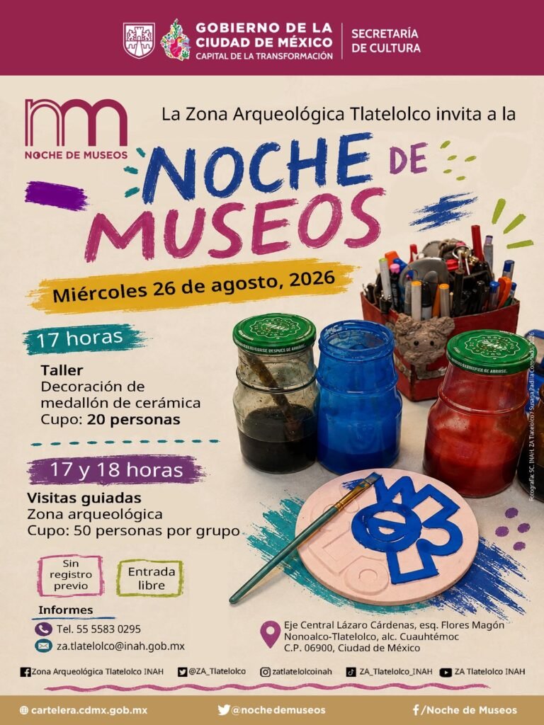 Noche de Museos 2026 recintos participantes CDMX