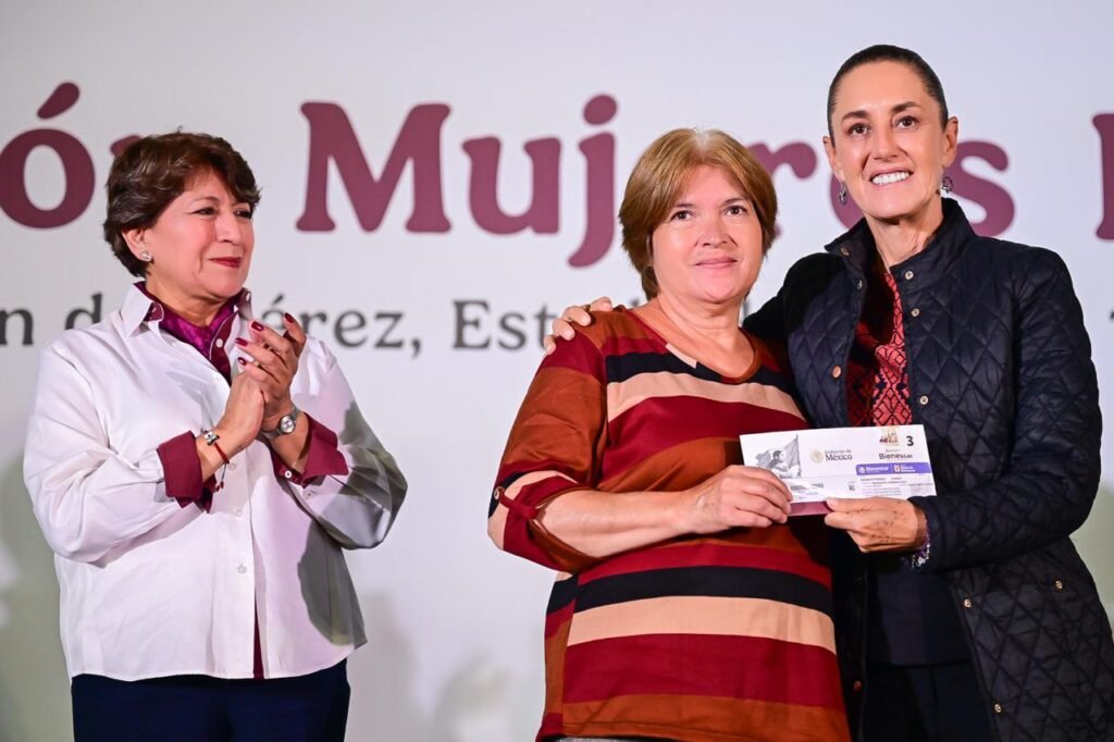 Programas de bienestar en el Estado de México anunciados por Claudia Sheinbaum y Delfina Gómez