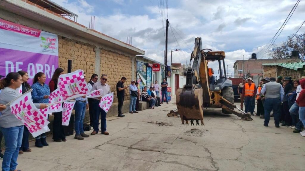 Pavimentación en Amecameca con nuevas obras de infraestructura en comunidades del municipio