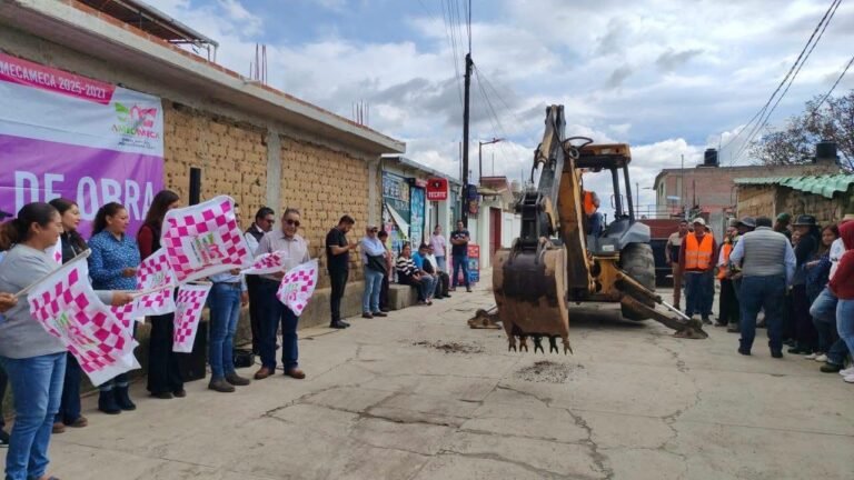 Pavimentación en Amecameca con nuevas obras de infraestructura en comunidades del municipio