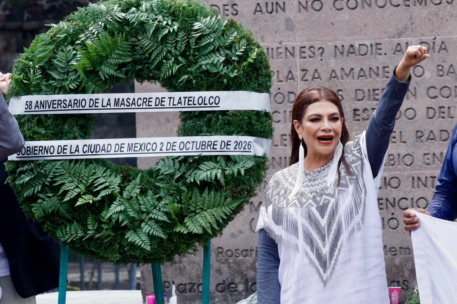 Conmemoración del 2 de octubre de 1968 en la Plaza de las Tres Culturas de Tlatelolco