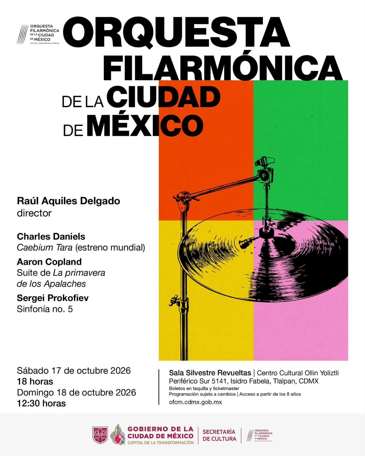 Orquesta Filarmónica de la Ciudad de México durante el estreno mundial de Caebium Tara